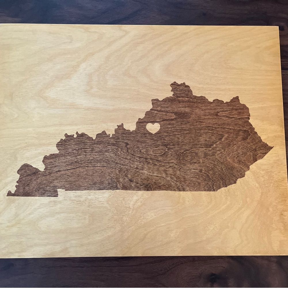 Wooden Kentucky State Art